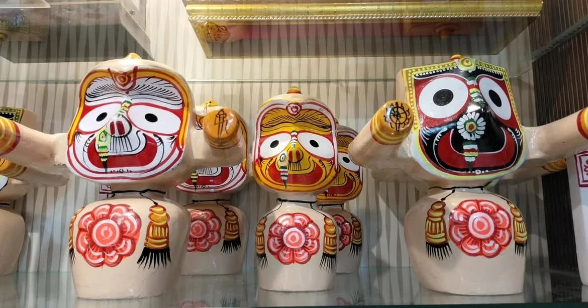 Puri Jagannath Triad Auspicious Mandir Sanctum
